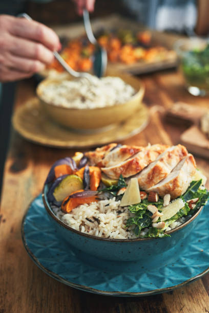 istock Farmers Harvest Chicken Rice Bowl 1319083743