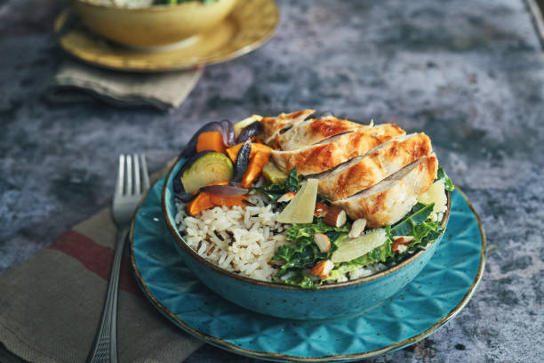 istock Farmers Harvest Chicken Rice Bowl 1319083744