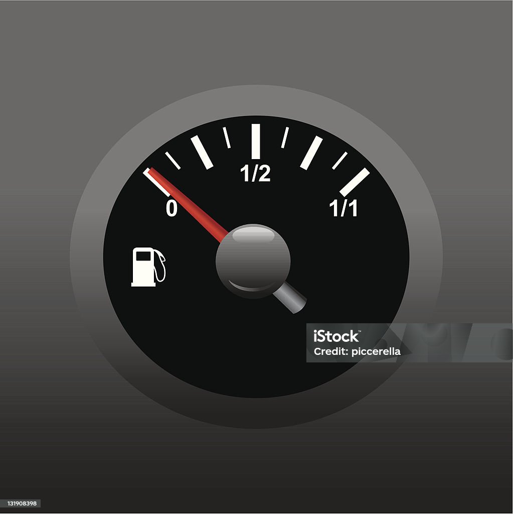 Fuel gauge - Lizenzfrei Anzeigeinstrument Vektorgrafik