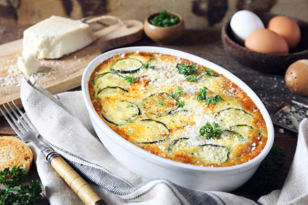 istock Vegetable zucchini clafoutis (gratin) with Parmesan  cheese 1319086758
