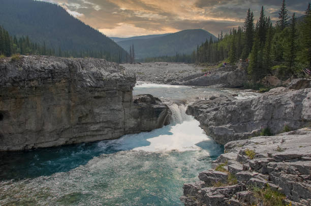 istock wonderful nature with rock and river in canada 1319088717