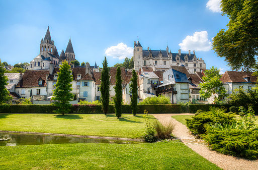 From the public garden in Loches, Loire Valley, France
