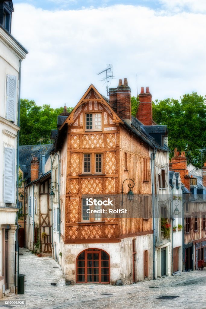Famous Old Half-Timbered House in Orleans on the Loire River, France Famous old half-timbered house in Orleans on the Loire River, France Orleans - France Stock Photo