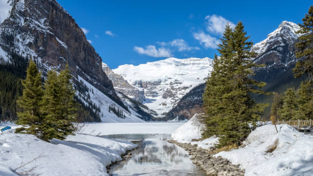istock Lake Louise at Banff National Park spring landscape 1319094084
