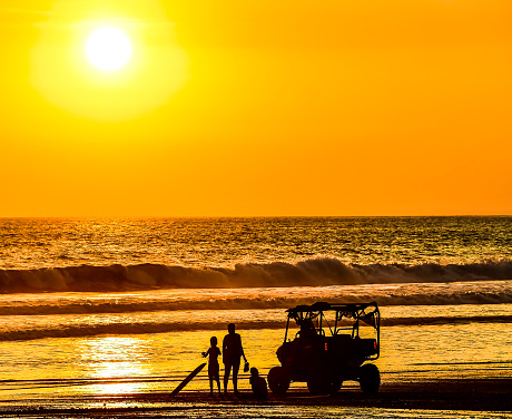 sunset on beach, photo as a background, digital image