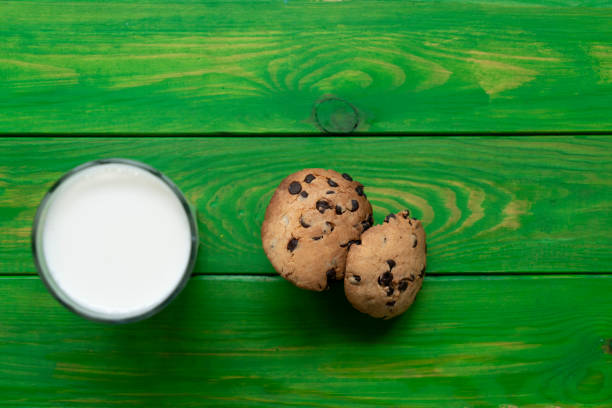 Milk, Biscuits, Cookies, Drinking Glass