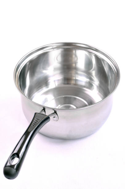 istock stainless saucepan kitchen utensil on white background - panci 1319106490