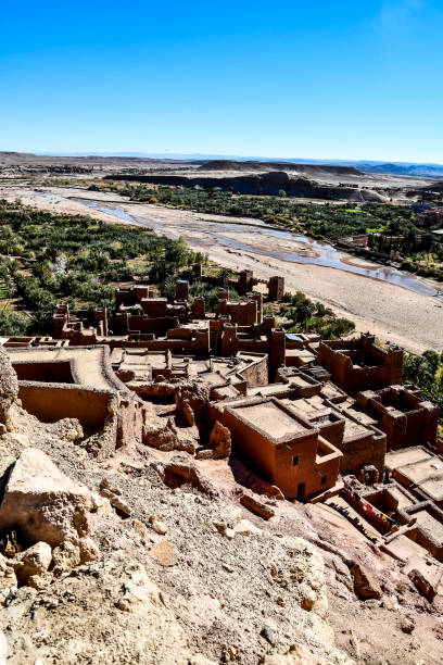 모로코 중부 아프리카의 올드 벤 하드두 마을 전망 - 6736 뉴스 사진 이미지