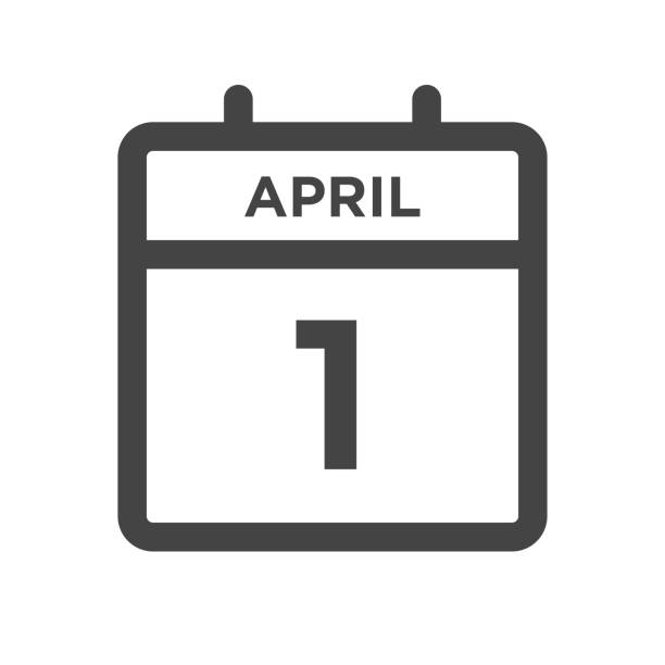 April 1 Calendar Day or Calender Date for Deadline or Appointment April 1 Calendar Day or Calender Date for Deadline or Appointment april fools day calendar stock illustrations