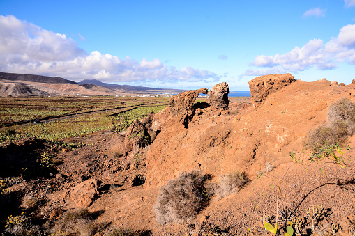 Spanish View Landscape in Tropical Volcanic Canary Islands Spain