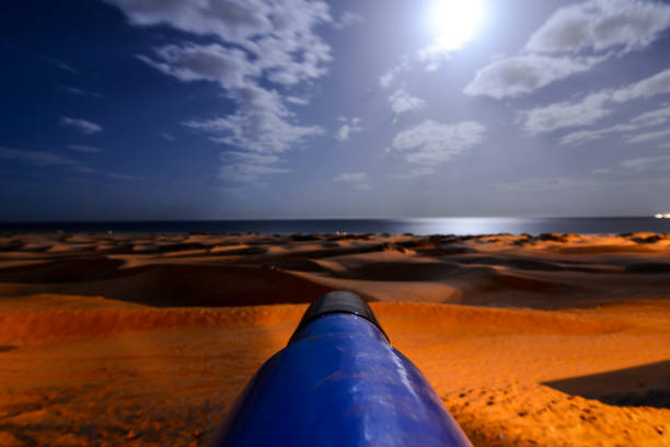 wüste mit sanddünen in gran canaria spanien - 6206 stock-fotos und bilder