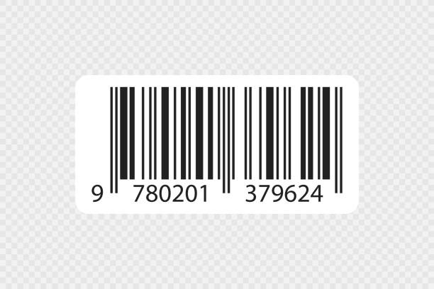 barcode-illustration. scan-aufkleber-symbol. produktnummernkonzept für ihr design in vektorflach - bar code stock-grafiken, -clipart, -cartoons und -symbole