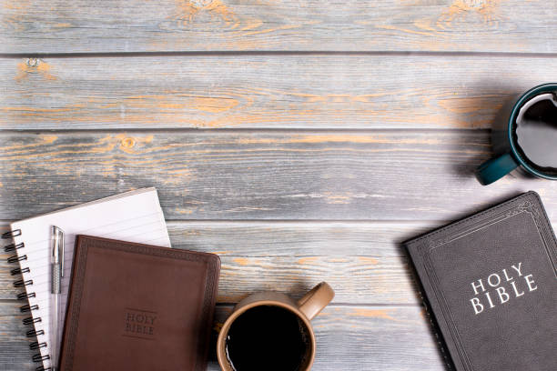 istock A Group of Bibles for a Study with Hot Coffee on a Distressed Wooden Table 1319119422