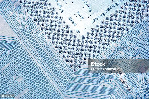 Photo libre de droit de Coomputer Motherboard Fond banque d'images et plus d'images libres de droit de Abstrait - Abstrait, Alimentation électrique, Bleu