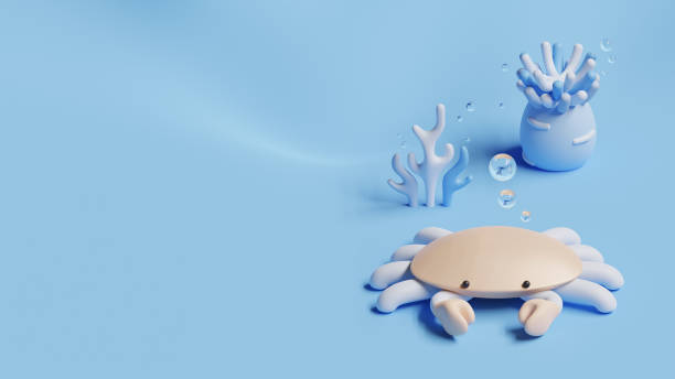 istock World Oceans Day Landing Page Template With Crab 3D Rendering 1319127995