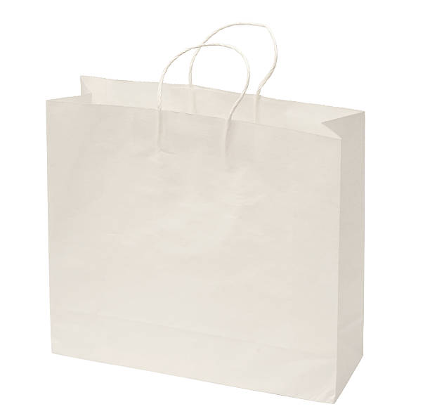 istock Recycled white paper shopping bag 131912978
