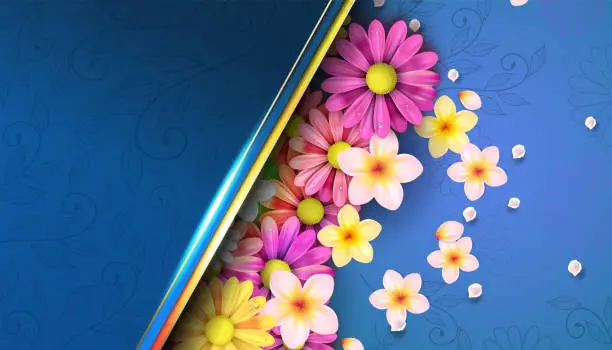 Vector illustration of Spring flowers illustration