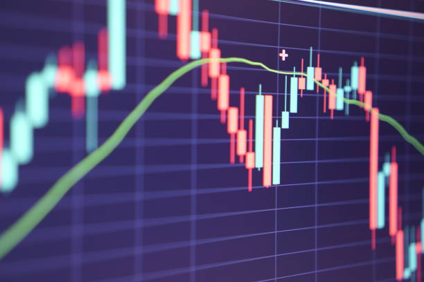 istock Financial stock market graph. Stock Exchange. Selective focus 1319134484