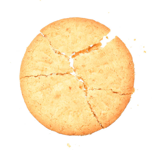 istock Cracked Oat Biscuit Isolated On White Background 1319138772