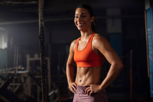 istock Working out brings a smile to her face 1319141704