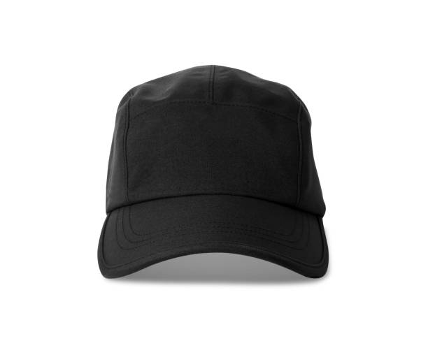 black baseball hat stock photo