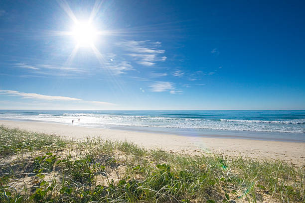 beach and sunshine peregian beach Sunshine Coast sunshine coast australia stock pictures, royalty-free photos & images