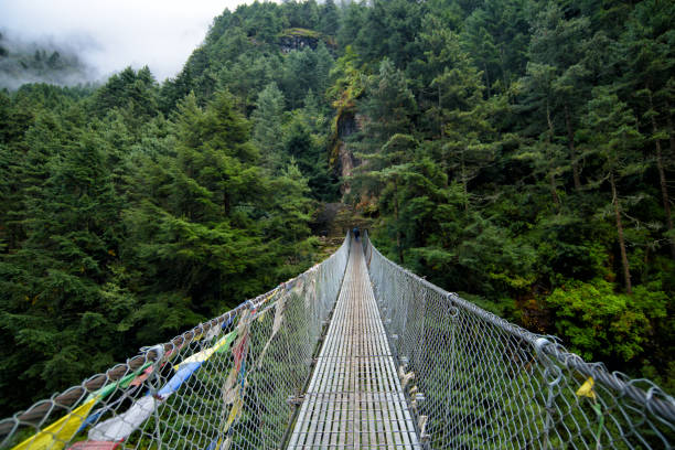 istock Suspension Bridge at Himalayan area in Nepal 1319145230