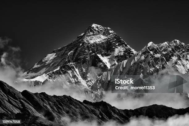 Mount Everest The Highest Mountain In The World Of Himalayas In Nepal Stock Photo - Download Image Now