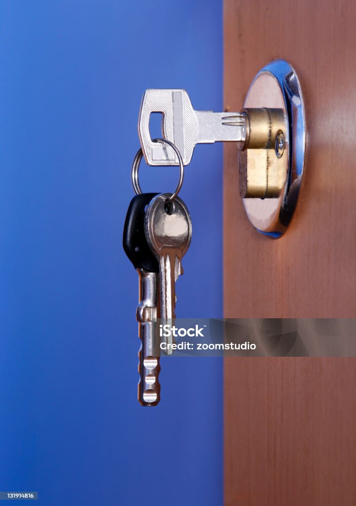 Closed door with keys Accessibility Stock Photo