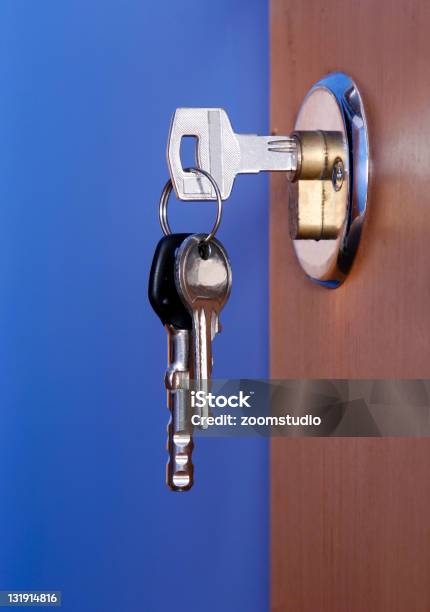 Closed Door With Keys Stock Photo - Download Image Now - Accessibility, Apartment, Architecture