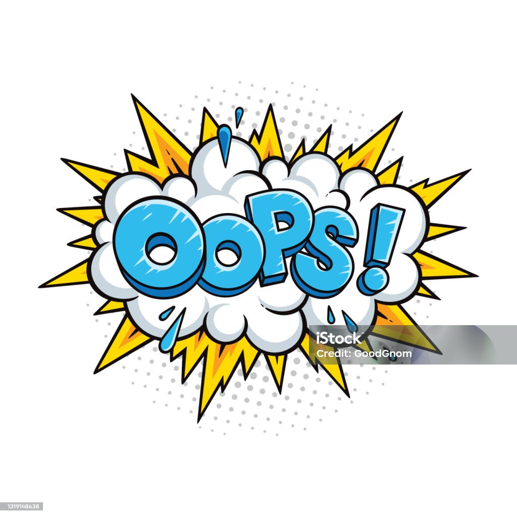 Oops Vector Comic Speech Bubble Effect Stock Illustration - Download Image  Now - Comic Book, Mistake, Cartoon - iStock