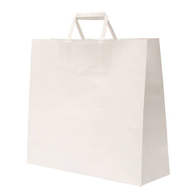 istock Recycled white paper shopping bag 131914889