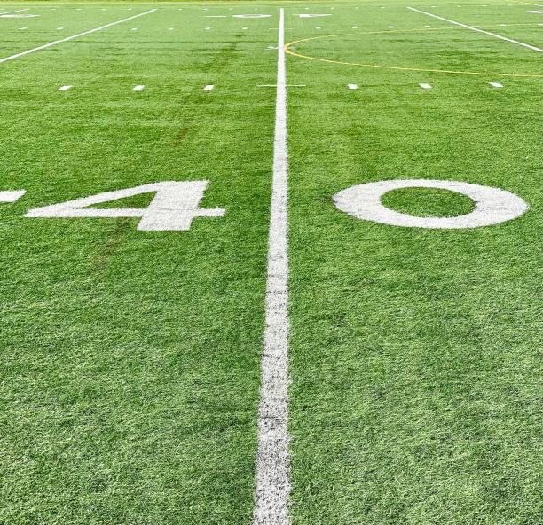istock 40 yard line on  a football field 1319157294