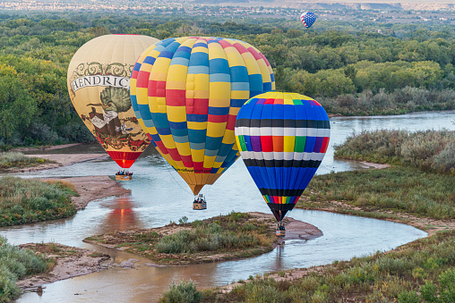 Balloon Flight at the Albuquerque International Balloon Fiesta in Albuquerque, New Mexico.