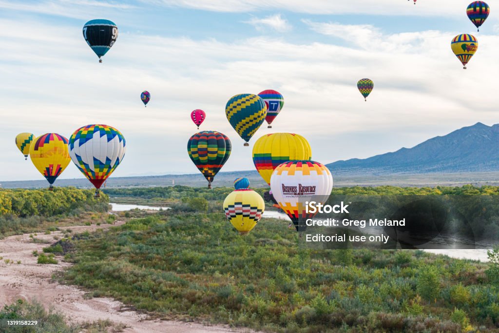 アルバカーキ国際バルーンフィエスタでの気球飛行 アメリカ合衆国のストックフォトや画像を多数ご用意 アメリカ合衆国, アルバカーキー