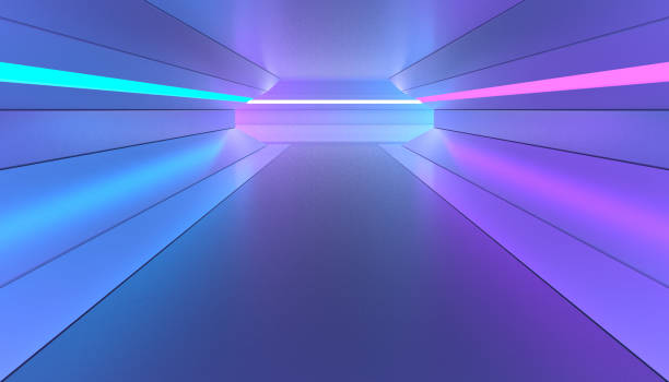 istock Futuristic Tunnel with Neon Lights 1319159091