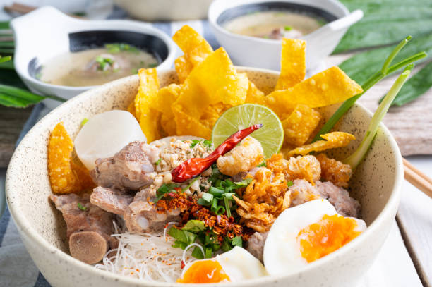 istock Thai tom yom rice noodle with soup 1319163594