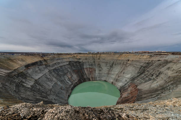 istock A non-operational diamond mine. Kimberlite pipe, Mirny Yakutia 1319166548