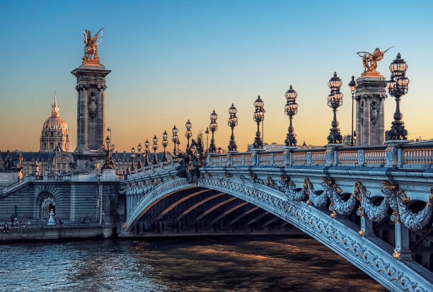 istock Alexandre III bridge in Paris at sunset 1319173812