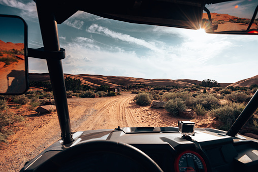 on the road in moab