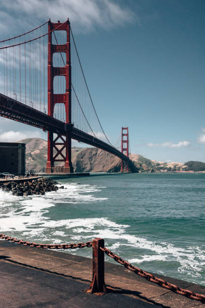 サンフランシスコのゴールデンゲートブリッジ - baker beach ストックフォトと画像