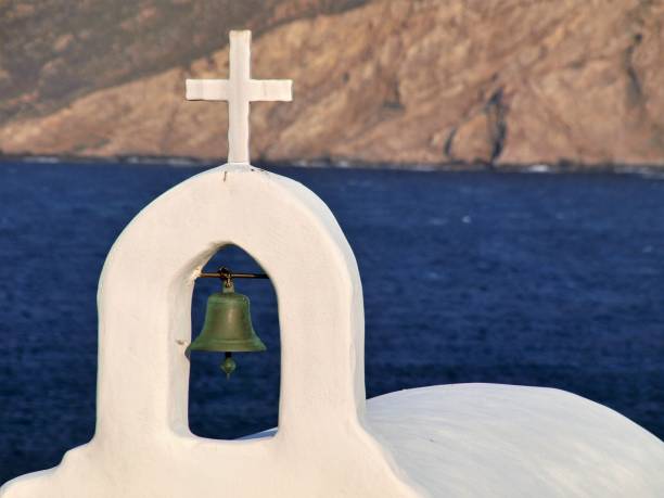Church by the Sea The Agios Iakovos church on Mykonos is on the far side of the island from the main town. greek orthodox stock pictures, royalty-free photos & images