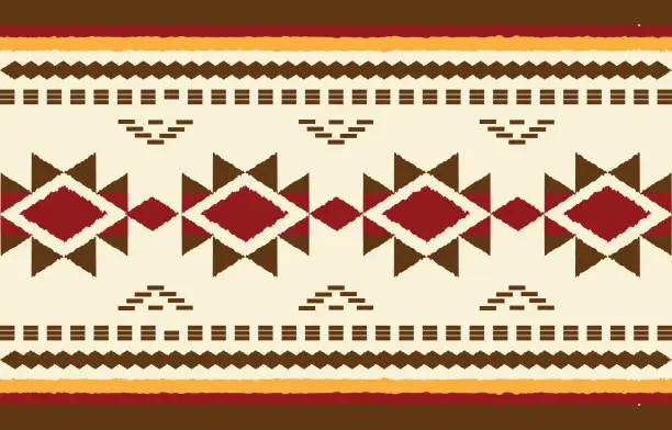 Vector illustration of AZTEC wall art dazzling and tribal patterns, Theme of the ancient and ethnic culture, tribal art was creatively, Design for fabric, vector.
