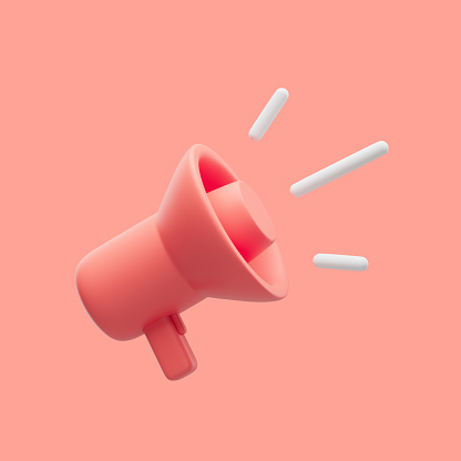 Gramophone icon simple 3d render illustration on red pastel background with soft shadows