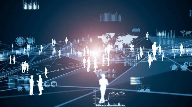 istock Human network concept. Worldwide business. Human resources. 1319188135