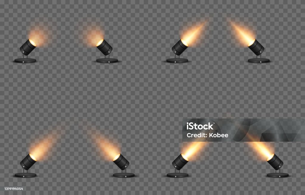 Light Source Stock Image Vector Set Of Light Light Source Studio Lighting Walls Stock ...