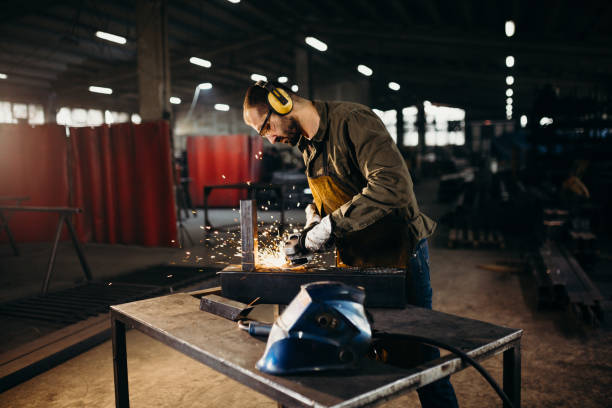 istock Welder working in a factory 1319195752
