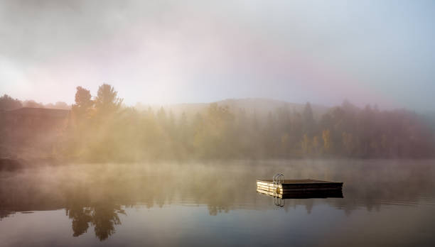 istock Dock on Lac-Superieur, Mont-tremblant, Quebec, Canada 1319196178