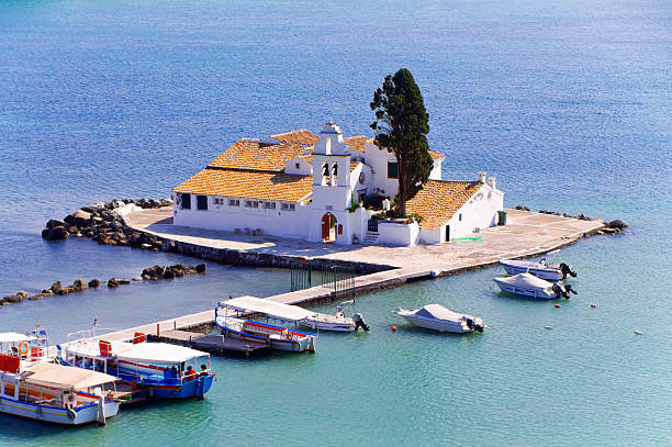 istock Pontikonisi area at Corfu island, Greece 131920124