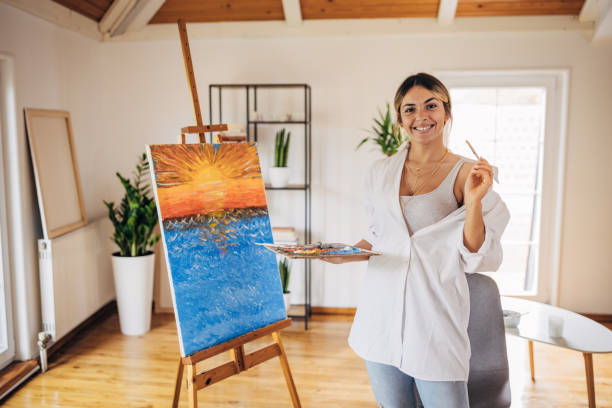 istock Beautiful female artist 1319201431